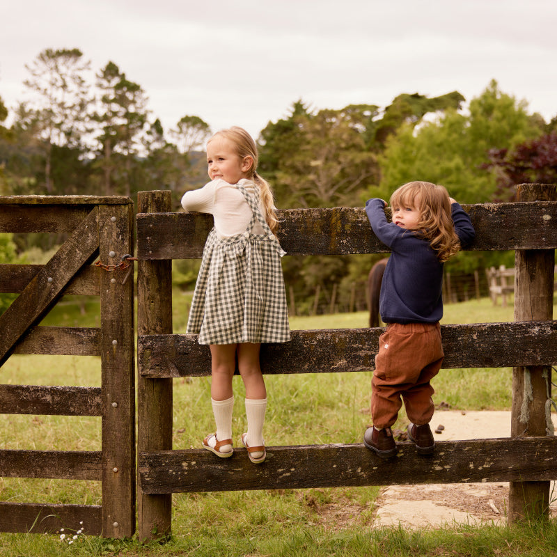 Nature Baby May Pinafore - Thyme Check