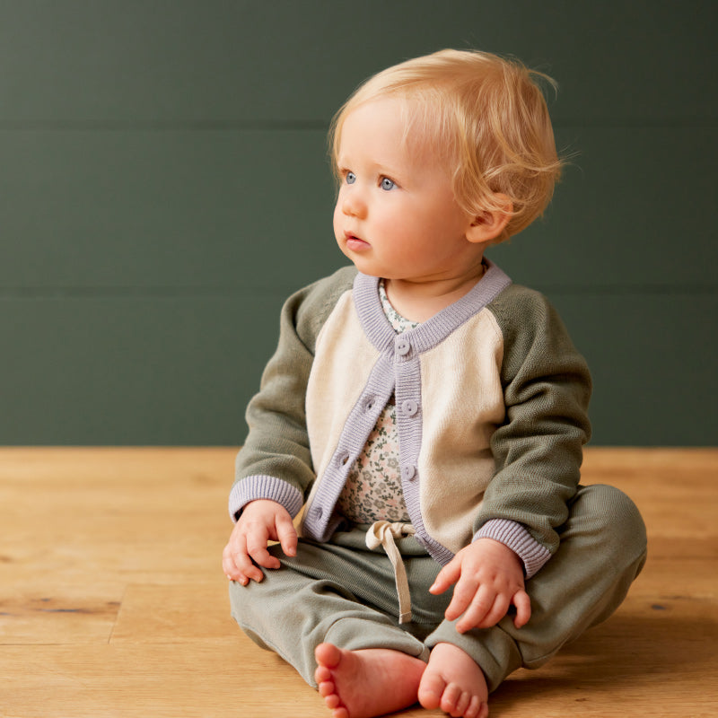 Nature Baby Piper Cardigan - Lilac Trio