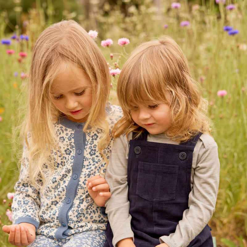 Nature Baby Piper Cardigan - Large Daisy Belle Blue