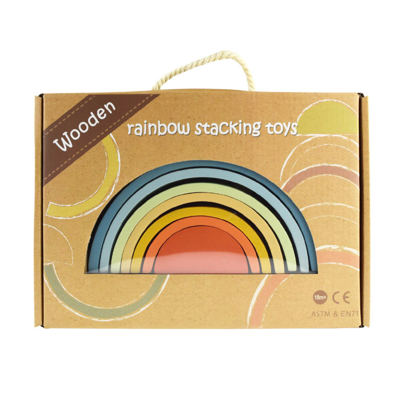 Wooden Stacking Rainbow - Denim/Rust