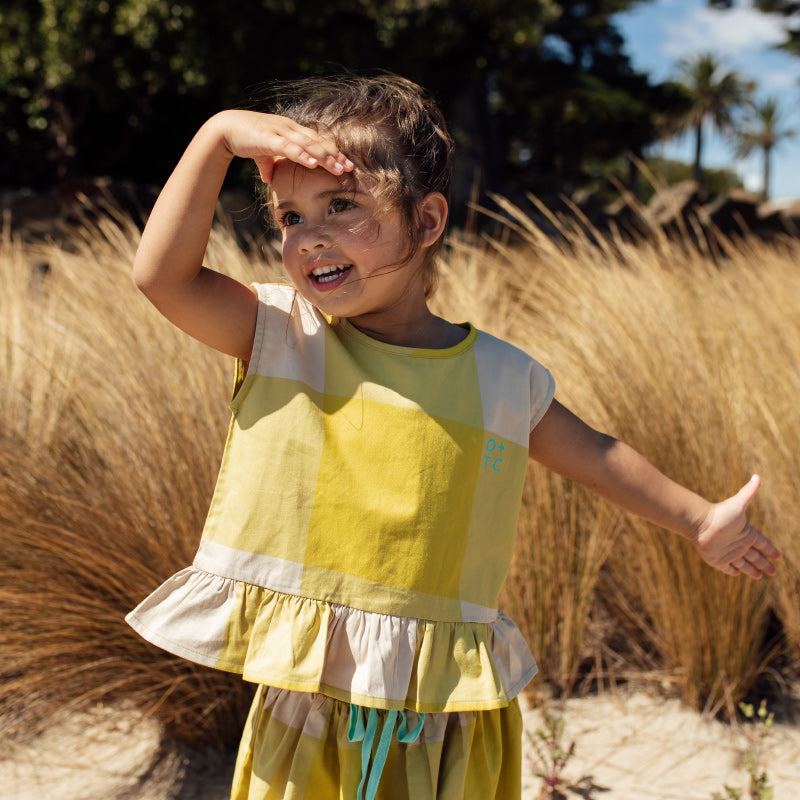Olive And The Captain Boxy Singlet - Parade Gingham