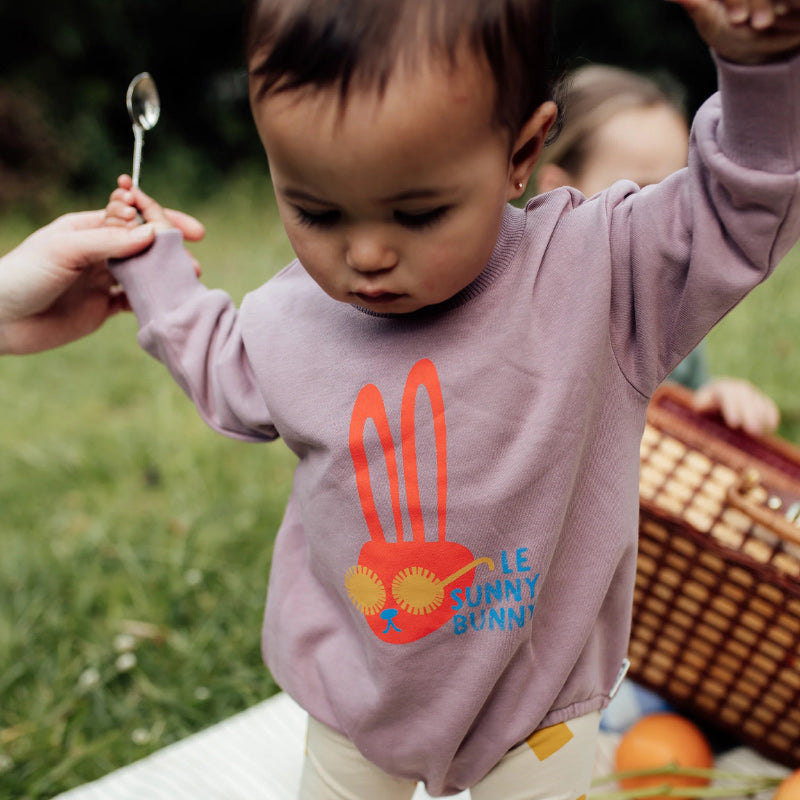 Olive And The Captain Sunny Bunny Romper - Eggplant