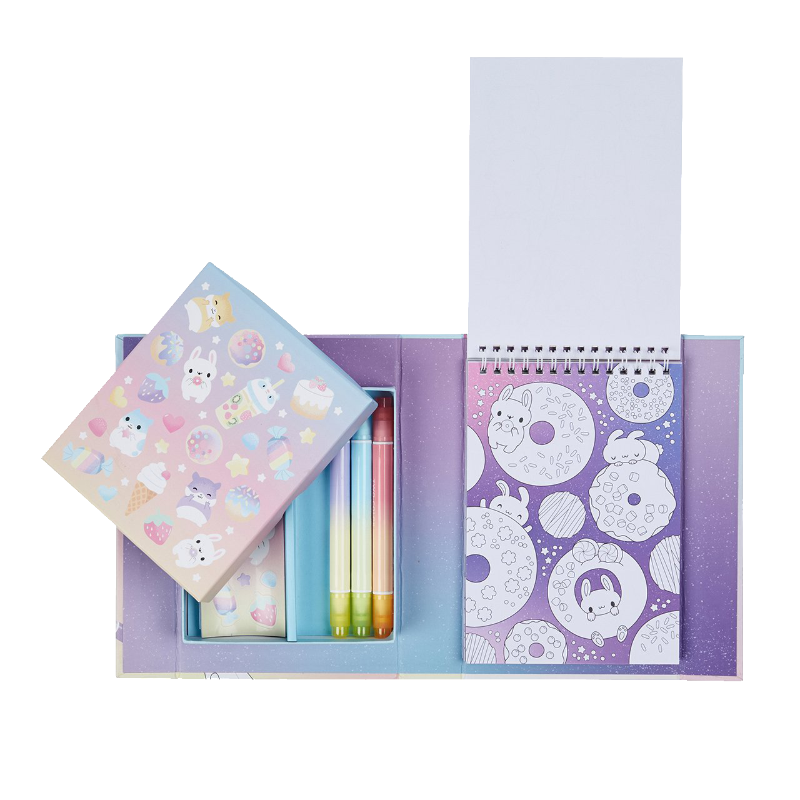 Tiger Tribe Pastel Colouring Set - Kawaii Cafe