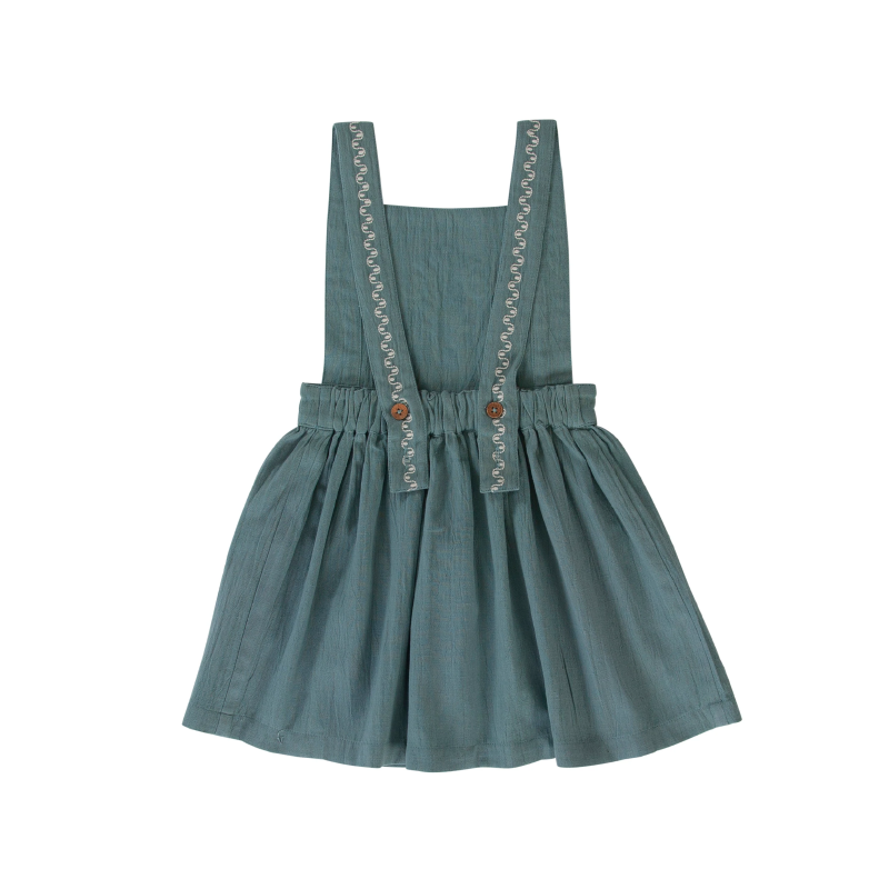 Peggy Cassia Pinafore - Blue Surf