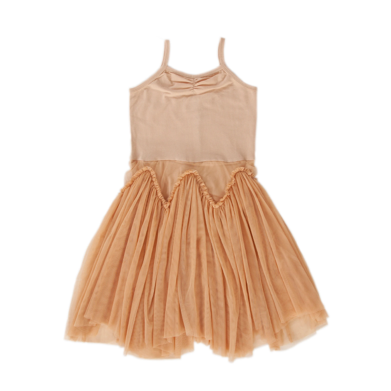 Peggy Velvet Ballet Dress - Ivory Cream