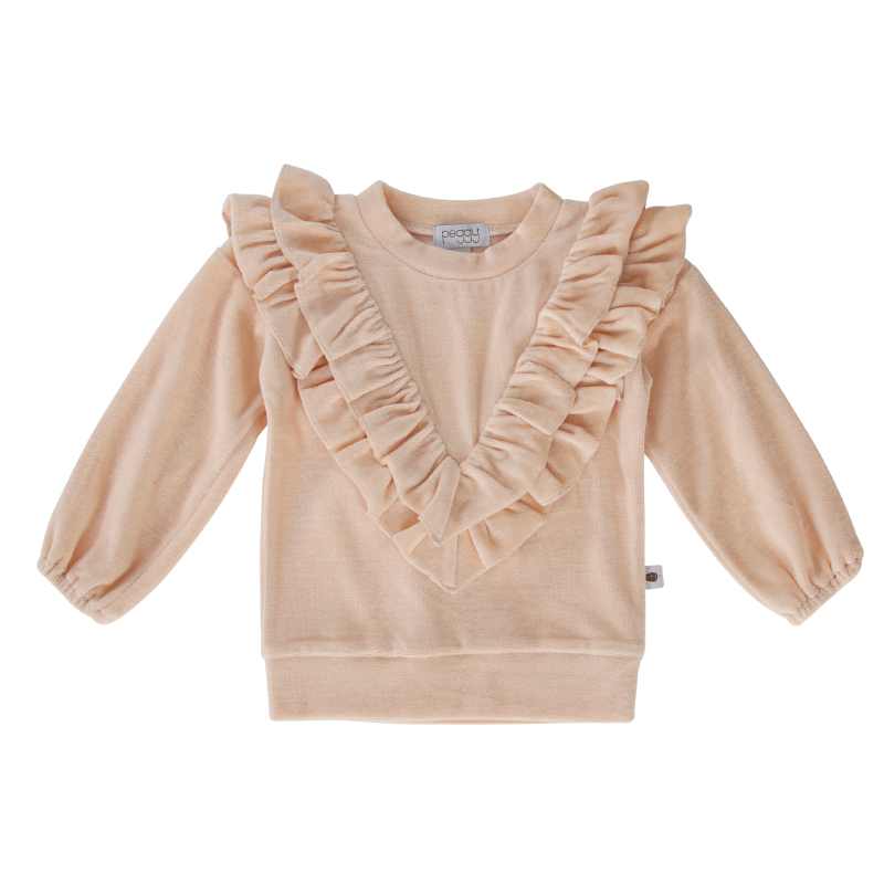 Peggy Verity Velour Top - Ivory