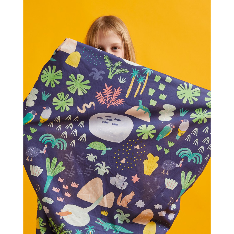 Halcyon Nights Fitted Bassinet Sheet - Beach Forest