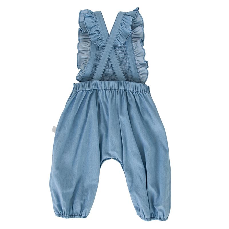 Peggy SS18 Mia Playsuit In Chambray