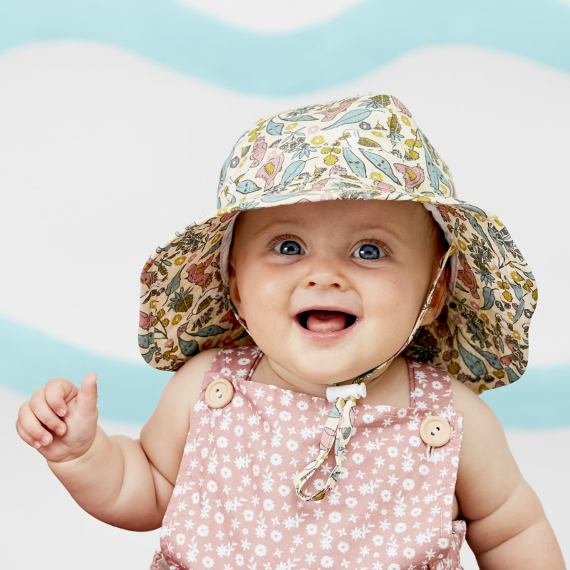 Acorn Infant Hat - Australiana Floral