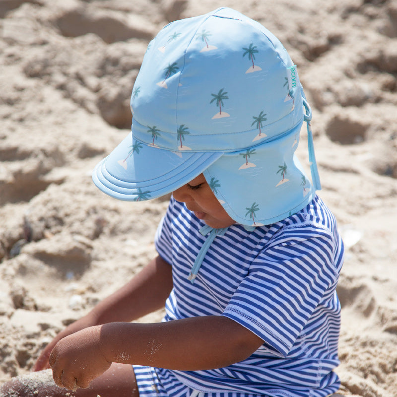 Acorn Swim Flap Cap - Island