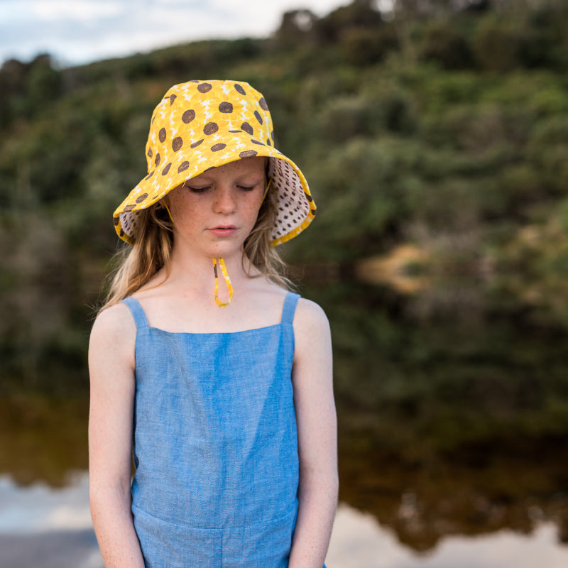 Acorn Bucket Hat - Ukraine Fundraising Sunflower