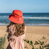 Acorn Frayed Bucket Hat - Watermelon