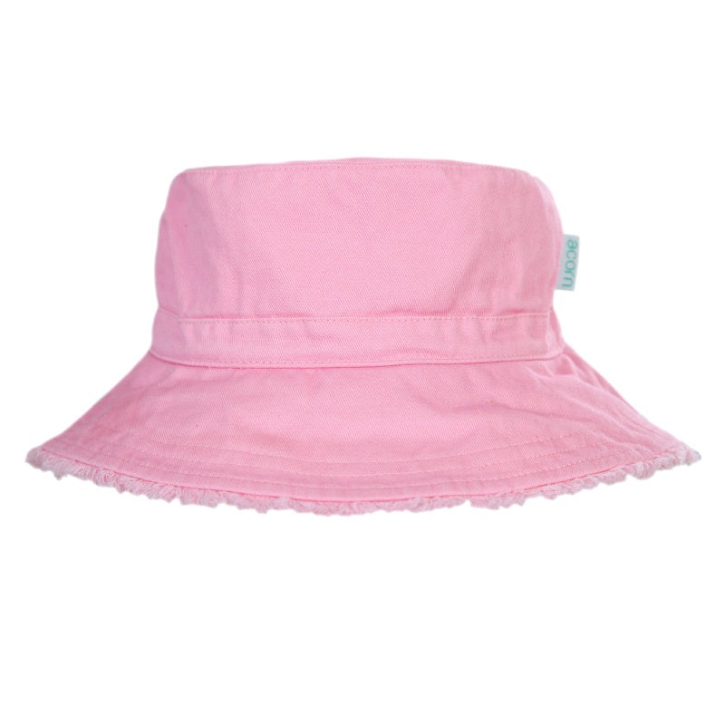 Acorn Frayed Bucket Hat - Strawberry