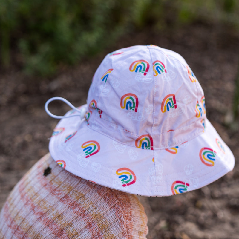 Acorn Floppy Hat - Rainbow Squiggle