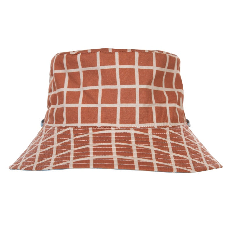 Acorn Reversible Bucket Hat - Checks Chestnut