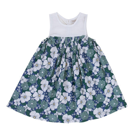 Peggy Poppie Dress - Dahlia Print Blue