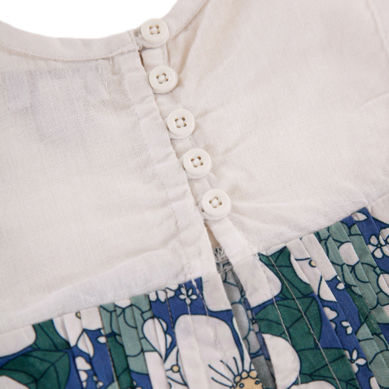Peggy Poppie Dress - Dahlia Print Blue