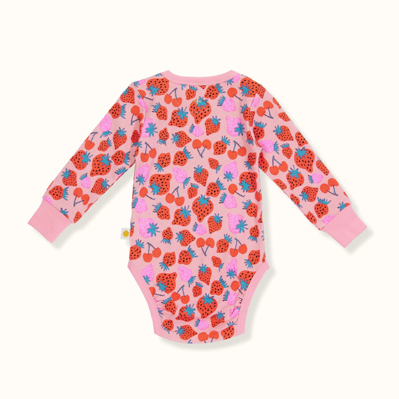 Goldie And Ace LS Bodysuit - Sally Strawberry Pink
