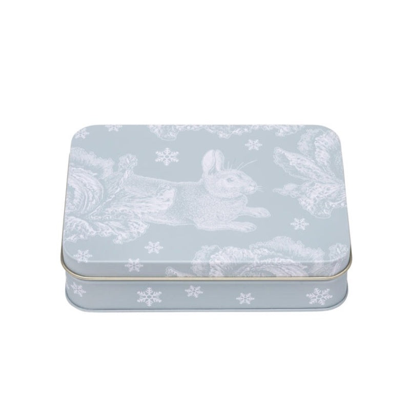 Winter Rabbit Small Rectangle Tin