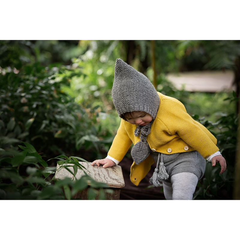 Acorn Angel Bonnet - Grey