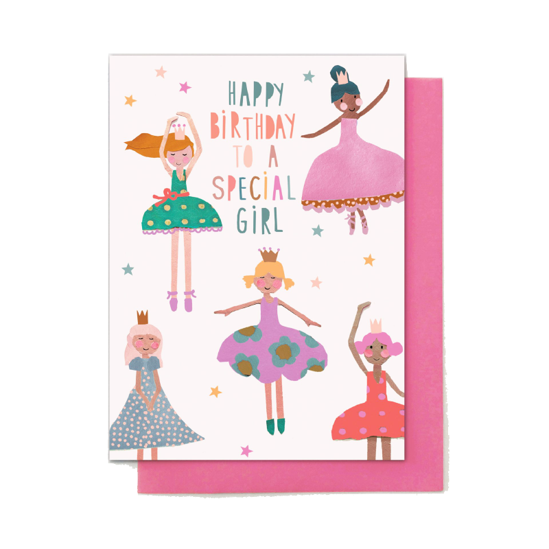 Special Girl Princess Birthday Card