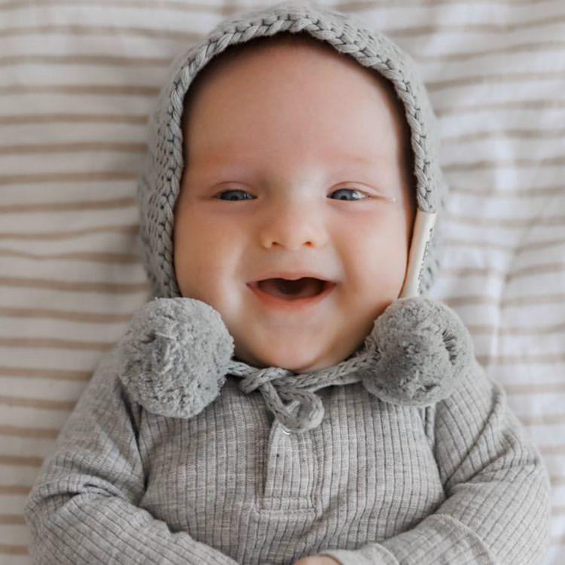 Ponchik Knitted Bonnet - Pebble