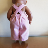 Pin Stripe Doll Overalls - Medium