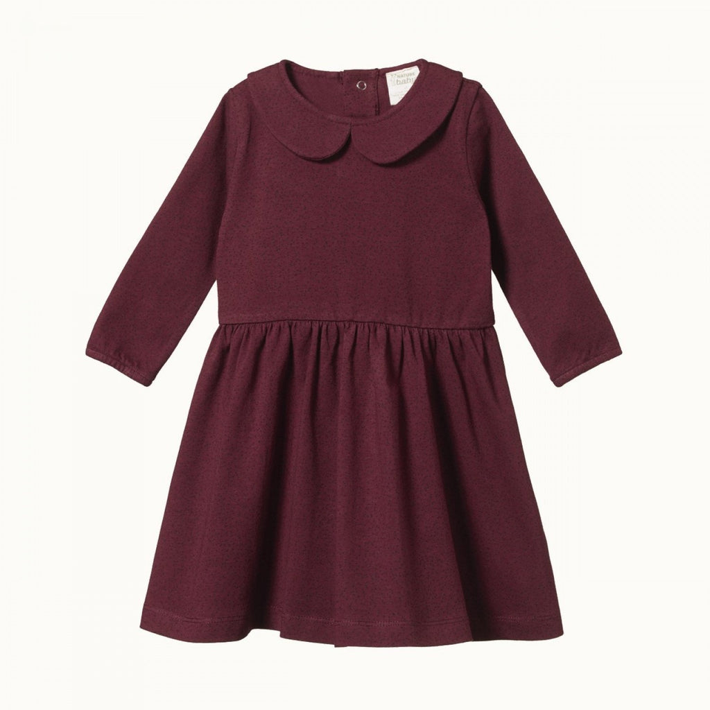 Nature Baby Edith Dress - Mulberry Small Speckle