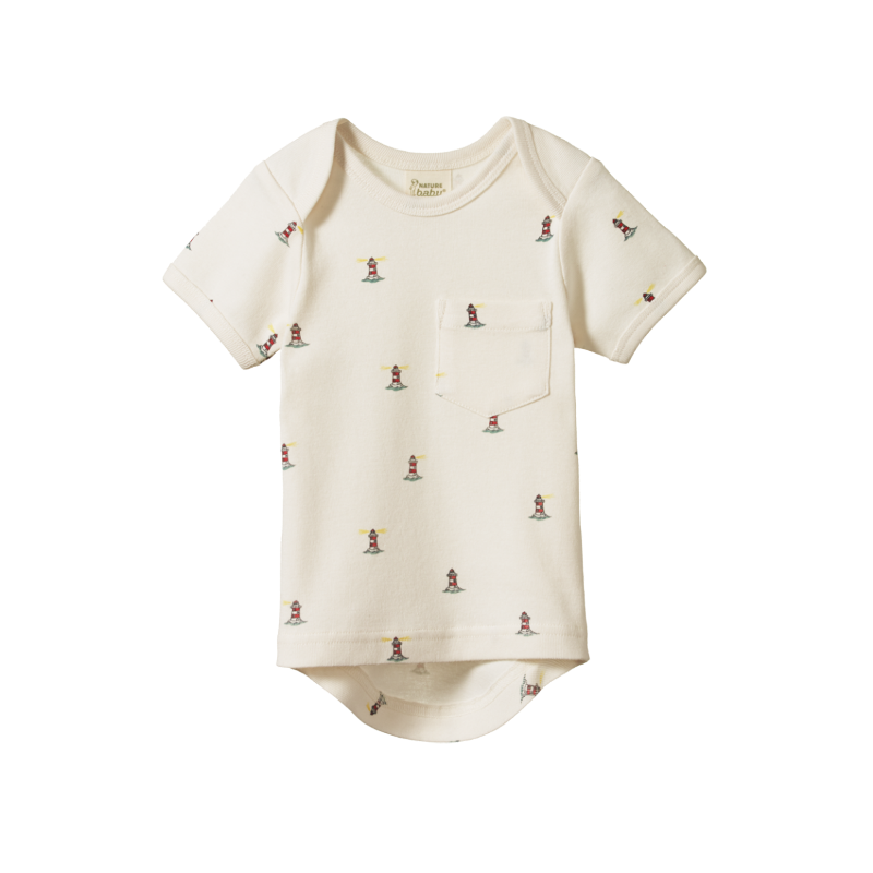 Nature Baby SS Pocket Tee - Lighthouse