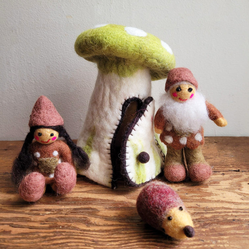 Felt Shroom Pair Brown