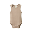 Nature Baby Singlet Pointelle Bodysuit - Nougat