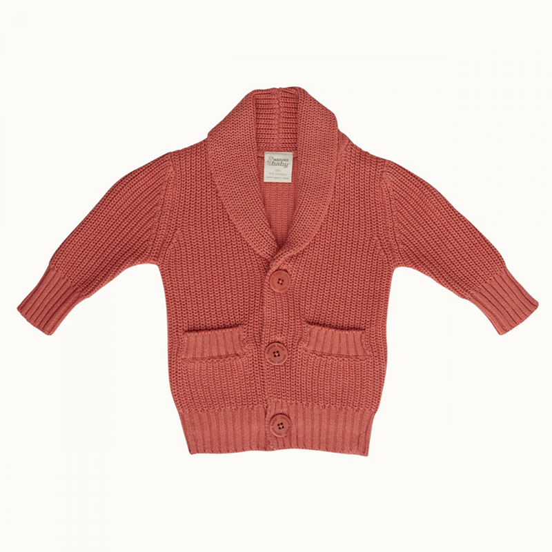 Nature Baby Willow Cardigan - Cranberry