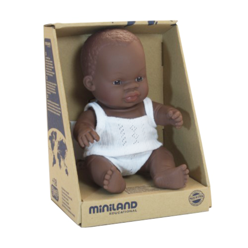 Miniland Baby Boy - African - 21cm