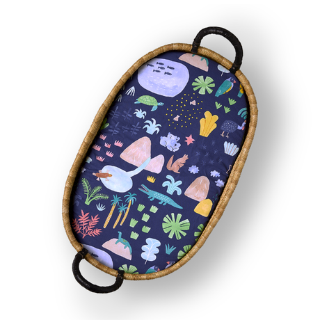 Halcyon Nights Fitted Bassinet Sheet - Beach Forest