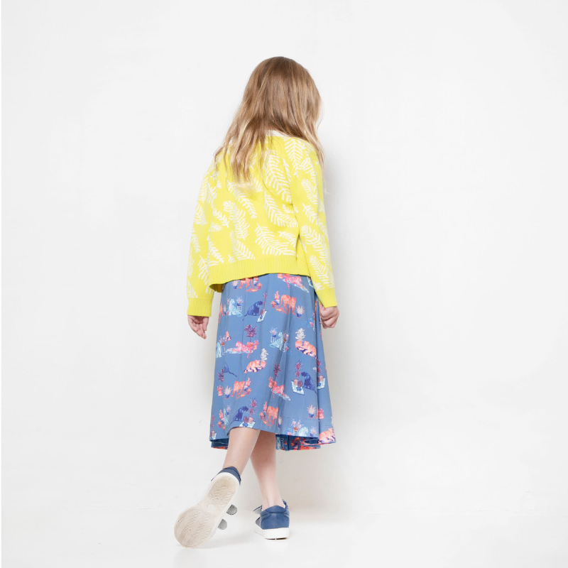 Yellow Jungle Cherry Cardigan - Summer Breeze Knit