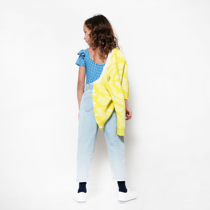 Yellow Jungle Cherry Cardigan - Summer Breeze Knit