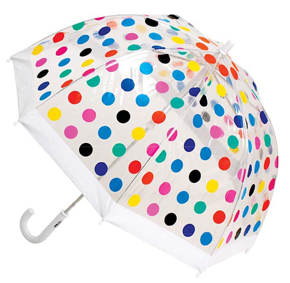 Clifton umbrella mutli spot rainbow polkadot kids umbrella