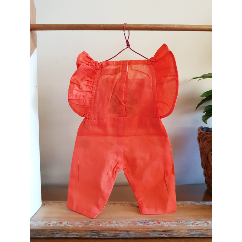 Coco & Ginger Dolls Wilde Jumpsuit - Hand Embroidery Paprika