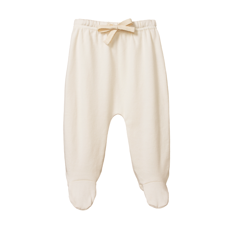 Nature Baby Footed Rompers - Natural