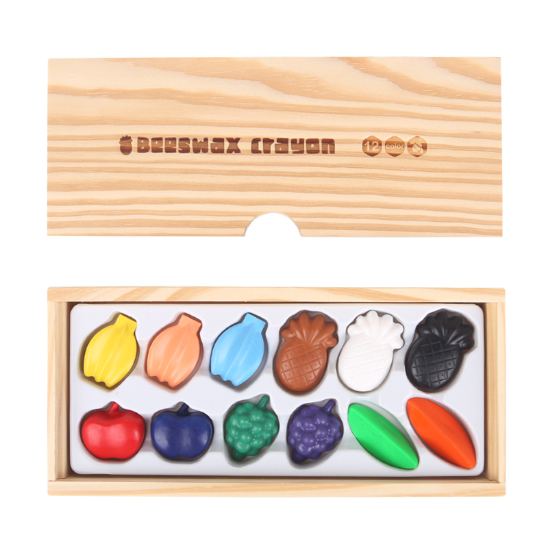 Beeswax Crayon - Colourful Fruit 12 Colours