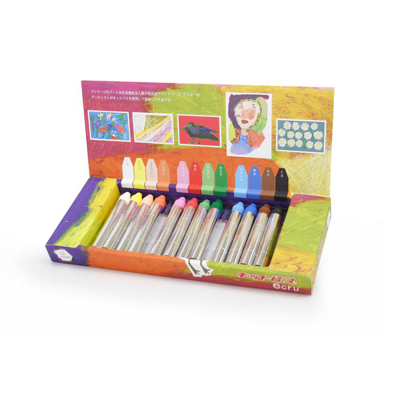 Kitpas Ercu Medium Stick Crayons 12 Colours
