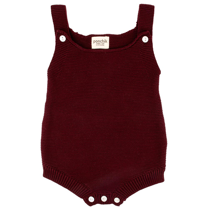 Ponchik Knitted Romper - Mulberry
