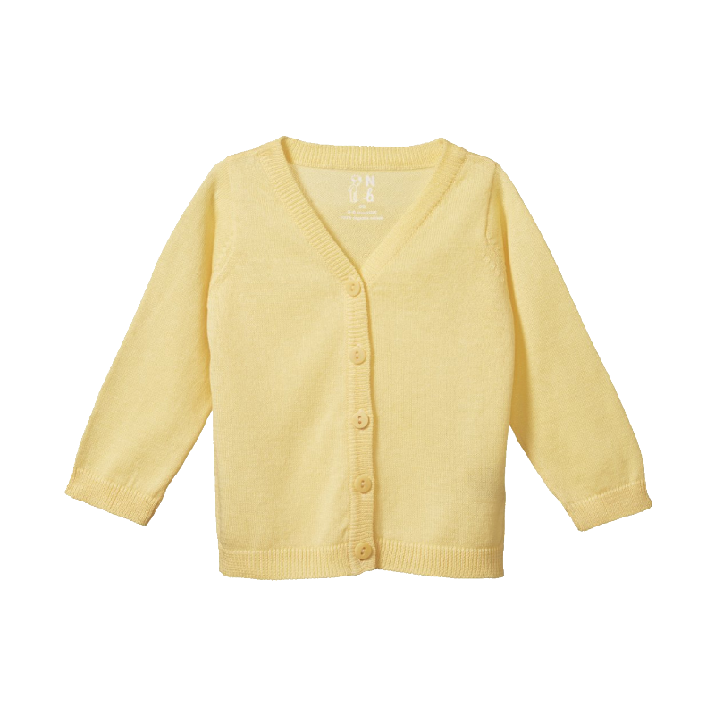 Nature Baby Light Cotton Knit Cardigan - Lemon