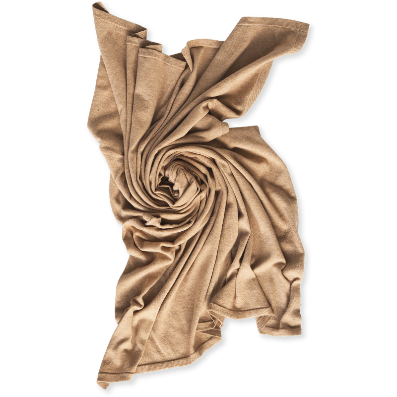Grown Jersey Knit Swaddle - Almond Marle