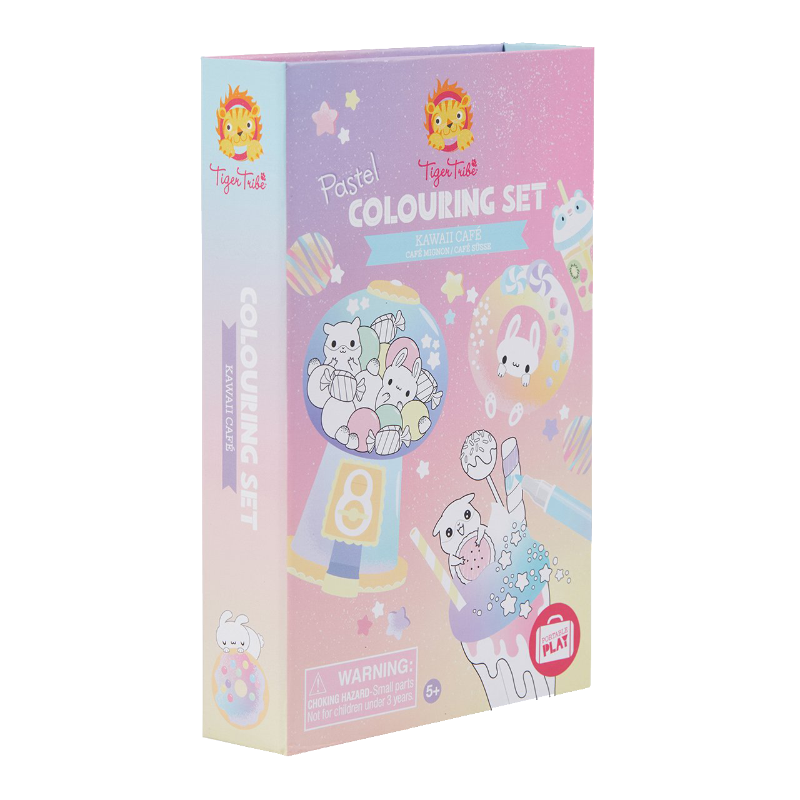 Tiger Tribe Pastel Colouring Set - Kawaii Cafe