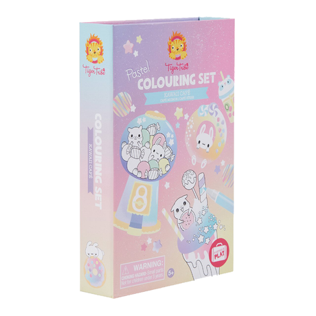 Tiger Tribe Pastel Colouring Set - Kawaii Cafe
