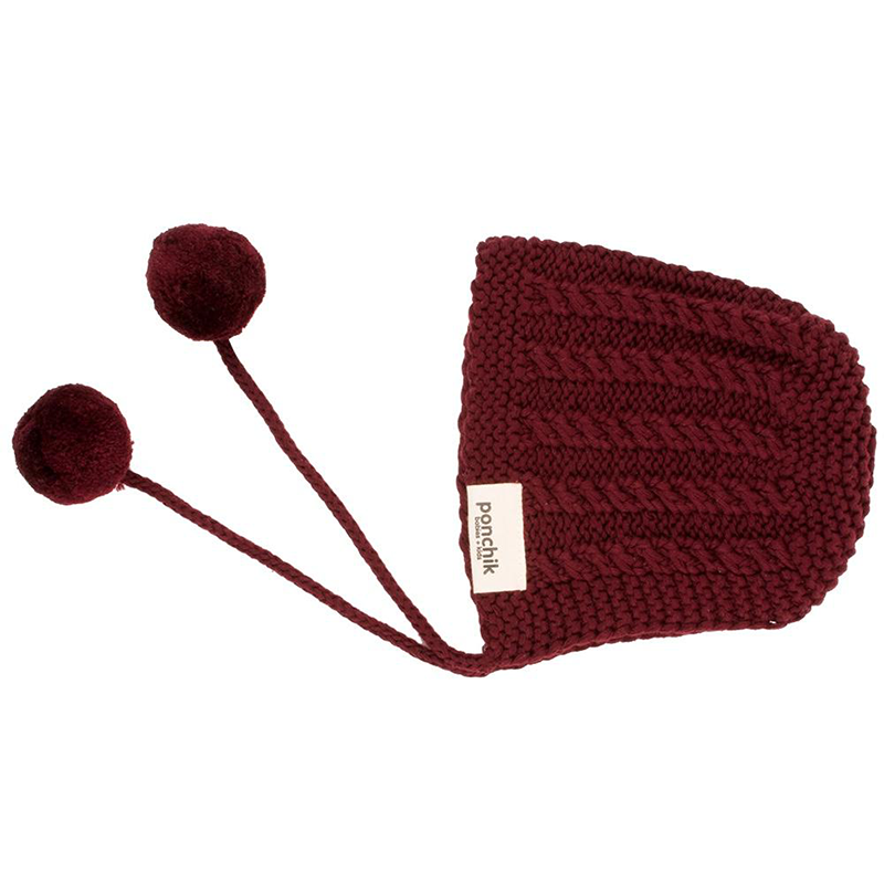 Ponchik Knitted Bonnet - Mulberry