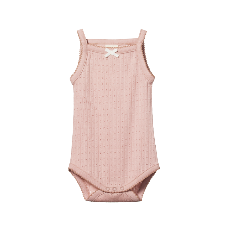Nature Baby Camisole Bodysuit Pointelle Rose Bud – Shorties
