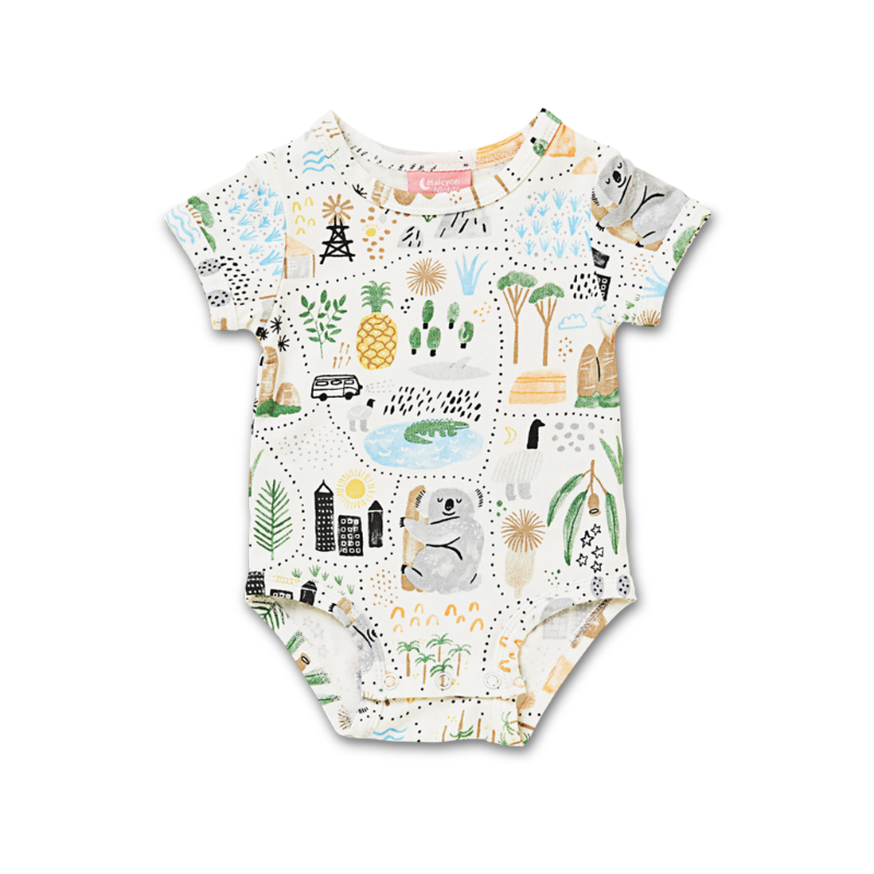 Halcyon Nights SS Zip Sleepsuit - Big Adventures