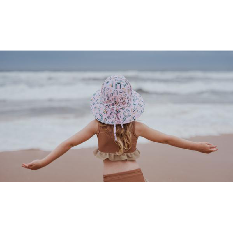 Acorn Swim Hat - Falling Rainbows